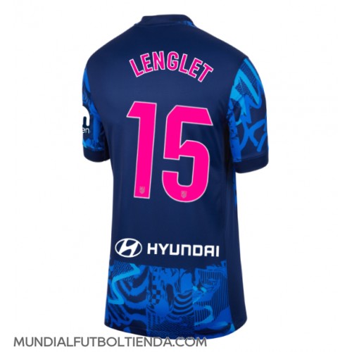 Camiseta Atletico Madrid Clement Lenglet #15 Tercera Equipación Replica 2024-25 para mujer mangas cortas